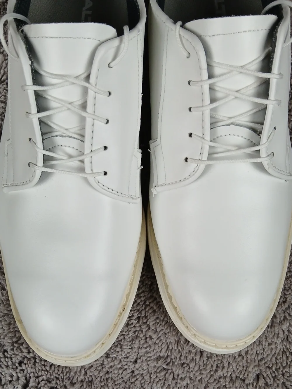 Altama 629308 USN White Leather Mil Spec Dress Oxford Shoes Size 9E Wide